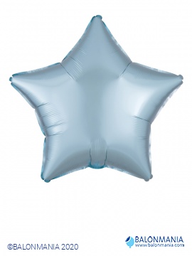 Folijski balon zvijezda pastelno plavi SATIN LUX