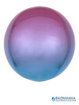 Ombre plavo roza 3D kugla balon