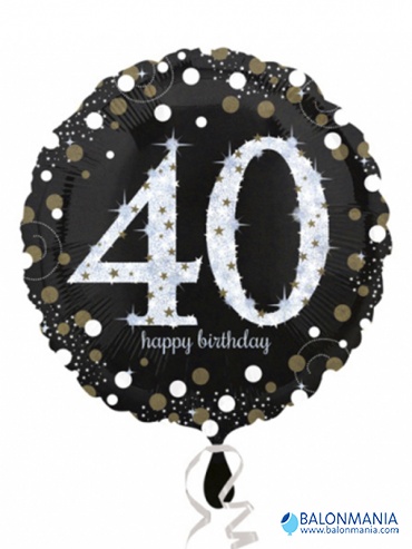 Balon 40 rojstni dan srebrni velik