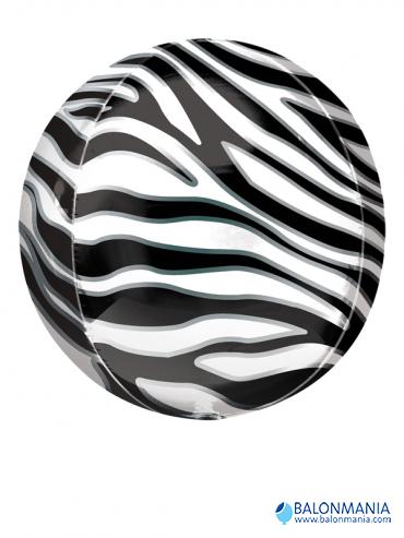 Balon zebra krogla motiv
