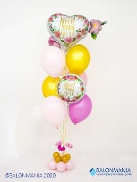 Šopek JUMBO iz balonov "Sladka deklica"