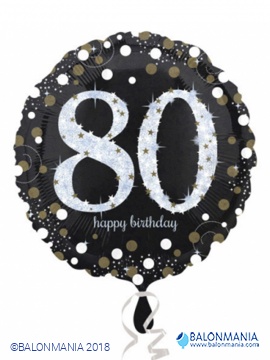 Balon 80 rojstni dan srebrni