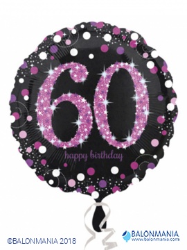 Balon 60 rojstni dan roza