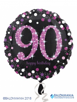 Balon 90 rojstni dan roza