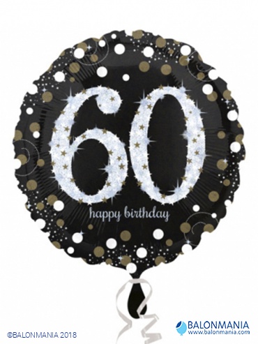 Balon 60 rojstni dan srebrni