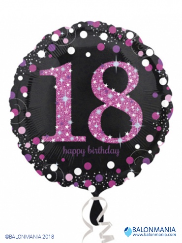 Balon 18 rojstni dan roza