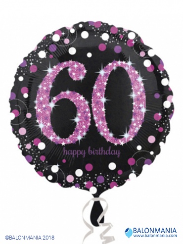 Balon 60 rojstni dan roza