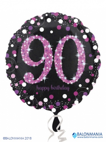 Balon 90 rojstni dan roza