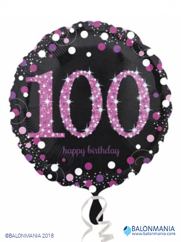Balon 100 rojstni dan roza