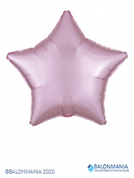 Balon iz folije - svetlo roza Satin zvezda