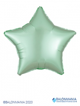 Balon iz folije - svetlo zelena Satin zvezda