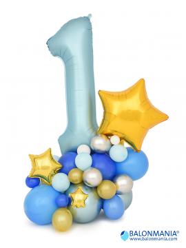 Baloni za 1. rojstni dan zvezda - dekoracija