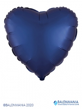 Balon iz folije - temno modro Satin srce