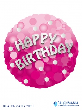 Happy Birthday roza balon