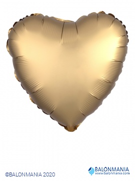 Balon iz folije -  zlato Satin srce