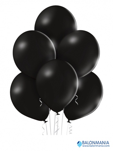 Balon črni pastel, lateks (50 kom)