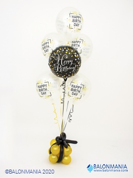 Šopek iz balonov "Vse najboljše HBD"