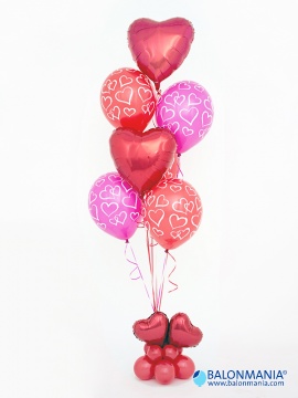Šopek iz balonov "Srca"