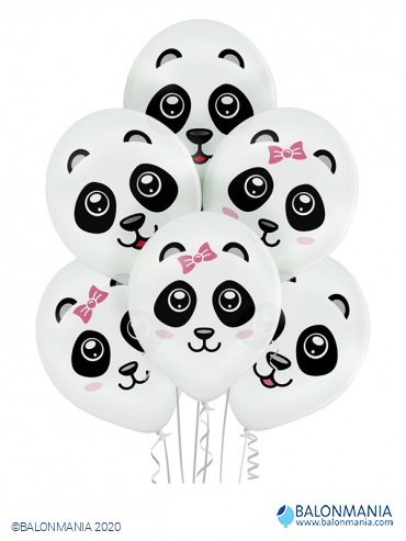 Balon Panda, lateks (6 kom)