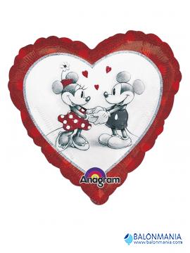 Balon Minnie in Mickey srce