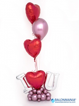 Balonska JUMBO dekoracija "Ljubim te"