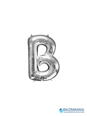 Balon B srebrni mini