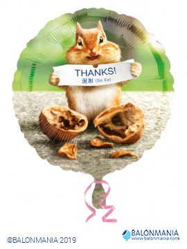 Balon za zahvalo veverička