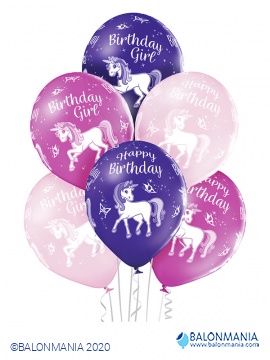 Samorog rojstnodnevna punčka baloni 6 kom