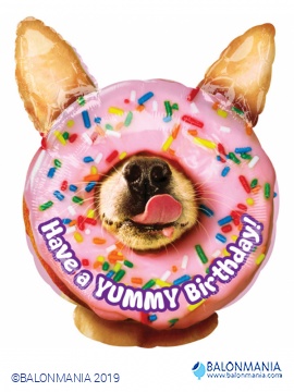Veverica happy birthday balon