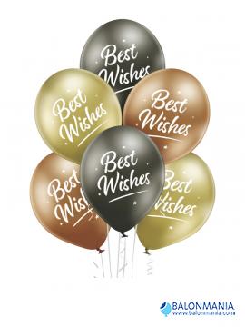 Balon Best Wishes, lateks (6 kom)