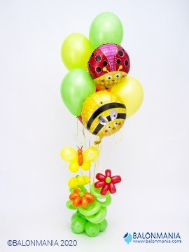 Šopek JUMBO iz balonov "Barvita pomlad"