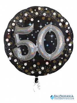 Balon 50 rojstni dan srebrni bleščeč