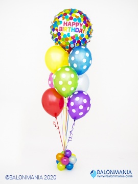 Šopek JUMBO iz balonov "Vse najboljše"