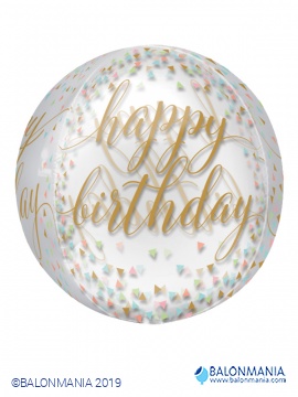 Prozoren happy birthday balon