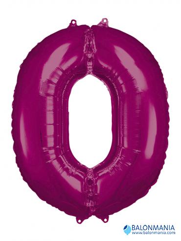 Balon 0 roza številka