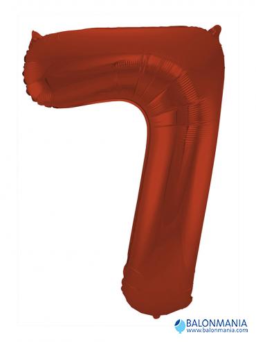 Balon 7 rdeč številka