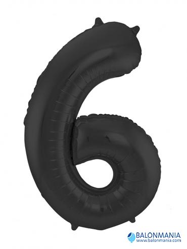 Balon 6 črn številka