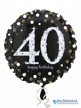 Balon 40 rojstni dan srebrni velik