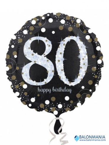 Balon 80 rojstni dan srebrni velik
