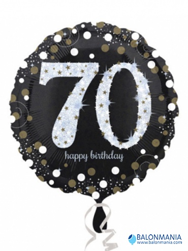 Balon 70 rojstni dan srebrni velik
