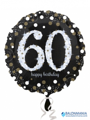 Balon 60 rojstni dan srebrni velik