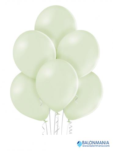Balon kremno zelena pastel, lateks (50 kom)