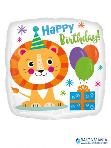 Balon Lev Happy Birthday 