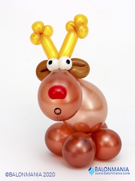Balonska dekoracija "Jelenček Rudolf"