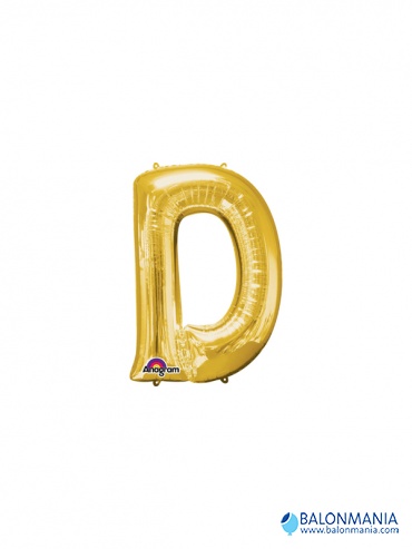 Balon D zlat črka mini