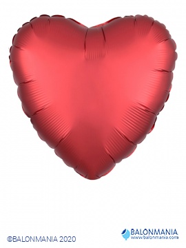 Balon iz folije - rdeče Satin srce 