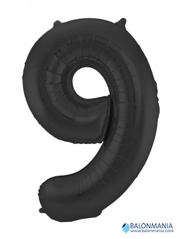 Balon 9 črn številka