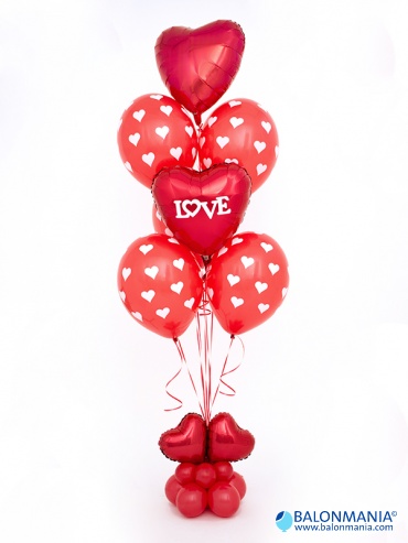 Šopek iz balonov "Love"