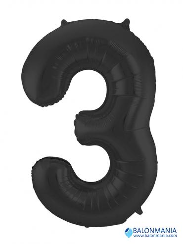 Balon 3 črn številka